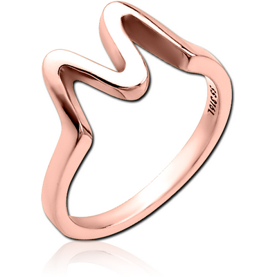 ROSE GOLD PVD COATED SURGICAL STEEL RING