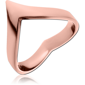 ROSE GOLD PVD COATED SURGICAL STEEL RING - HEART