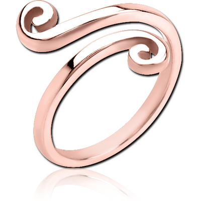 ROSE GOLD PVD COATED SURGICAL STEEL RING