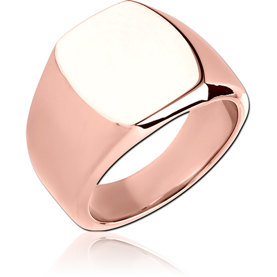 ROSE GOLD PVD COATED SURGICAL STEEL RING
