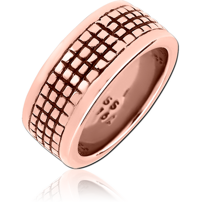ROSE GOLD PVD COATED SURGICAL STEEL RING