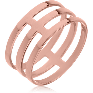ROSE GOLD PVD COATED SURGICAL STEEL RING