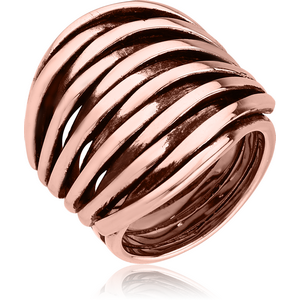 ROSE GOLD PVD COATED SURGICAL STEEL RING