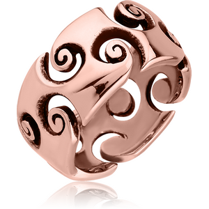 ROSE GOLD PVD COATED SURGICAL STEEL RING