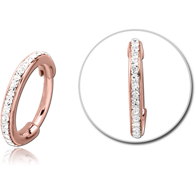 ROSE GOLD PVD COATED SURGICAL STEEL CRYSTALINE JEWELLED MULTI PURPOSE CLICKER