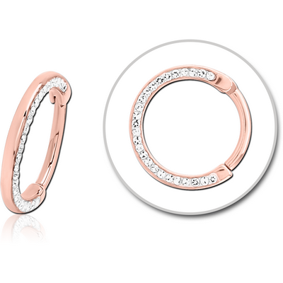 ROSE GOLD PVD COATED SURGICAL STEEL CRYSTALINE JEWELLED MULTI PURPOSE CLICKER