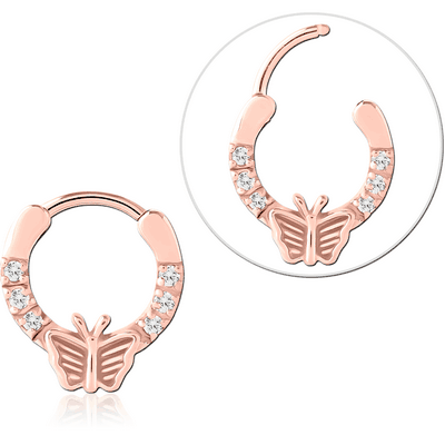 ROSE GOLD PVD COATED SURGICAL STEEL JEWELLED MULTI PURPOSE CLICKER