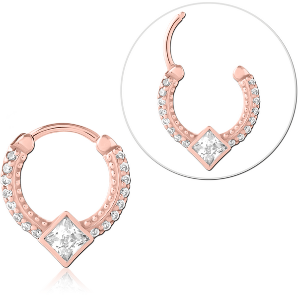 ROSE GOLD PVD COATED SURGICAL STEEL JEWELLED MULTI PURPOSE CLICKER