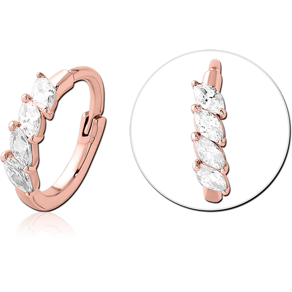 ROSE GOLD PVD COATED SURGICAL STEEL JEWELLED MULTI PURPOSE CLICKER