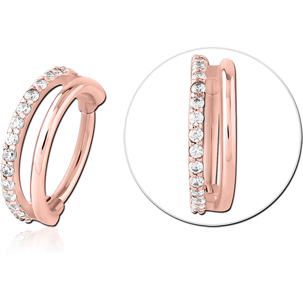 ROSE GOLD PVD COATED SURGICAL STEEL JEWELLED MULTI PURPOSE CLICKER