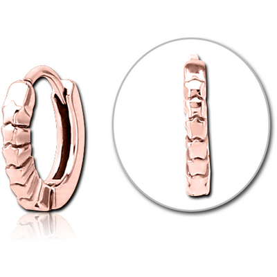 ROSE GOLD PVD COATED SURGICAL STEEL MULTI PURPOSE HUGGIE PIERCING