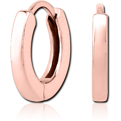 ROSE GOLD PVD COATED SURGICAL STEEL HUGGIES PAIR