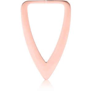 ROSE GOLD PVD COATED SURGICAL STEEL HOOP EARRINGS FOR TUNNEL - TOOTH