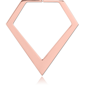 ROSE GOLD PVD COATED SURGICAL STEEL HOOP EARRINGS FOR TUNNEL