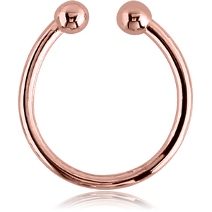 ROSE GOLD PVD COATED SURGICAL STEEL FAKE SEPTUM RING