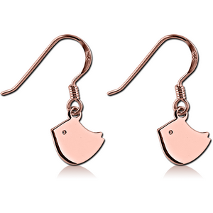STERLING SILVER 925 ROSE GOLD PVD COATED EARRINGS PAIR - CHIKS
