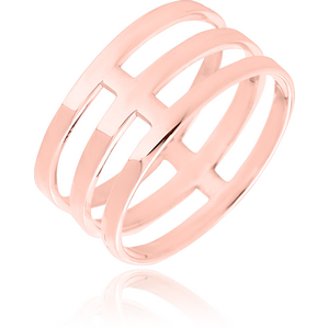 STERLING SILVER 925 ROSE GOLD PVD COATED RING - CHICK