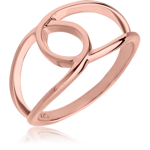 STERLING SILVER 925 ROSE GOLD PVD COATED RING - INFINITY