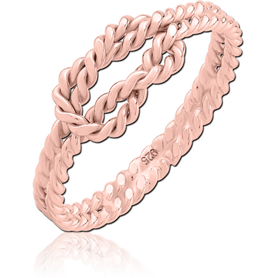 STERLING SILVER 925 ROSE GOLD PLATED RING