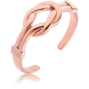 STERLING SILVER 925 ROSE GOLD PVD COATED TOE RING - KNOT