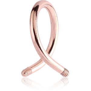 ROSE GOLD PVD COATED SURGICAL STEEL BODY SPIRAL PIN