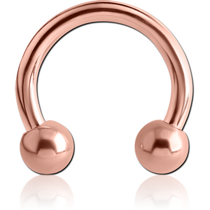 ROSE GOLD PVD COATED TITANIUM MICRO CIRCULAR BARBELL