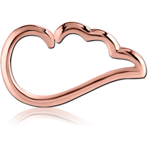 ROSE GOLD PVD COATED SURGICAL STEEL OPEN WING SEAMLESS RING