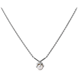STERLING SILVER 925 RHODIUM PLATED JEWELLED NECKLACE WITH PENDANT