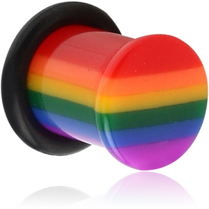 ACRYLIC SINGLE FLARED RAINBOW PLUG