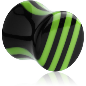 ACRYLIC STRIPED DOUBLE FLARED PLUG