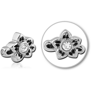 SURGICAL STEEL JEWELLED ATTACHMENT FOR BALL CLOSURE RING - FILIGREE