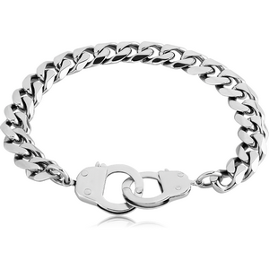 SURGICAL STEEL BRACELET HANDCUFFS LOCK