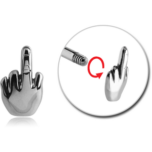SURGICAL STEEL ATTACHMENT FOR 1.6 MM THREADED PIN - MIDDLE FINGER