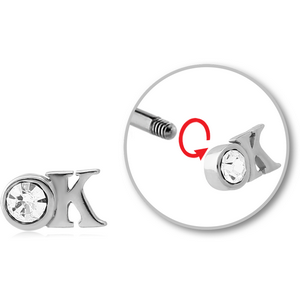 SURGICAL STEEL JEWELLED ATTACHMENT FOR 1.6 MM THREADED PINS - OK