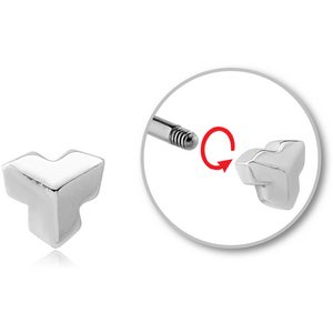 SURGICAL STEEL ATTACHMENT FOR 1.6 MM THREADED PINS - TETRIS BRICK