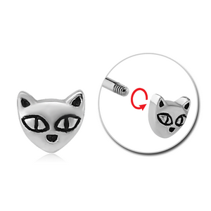 SURGICAL STEEL ATTACHMENT FOR 1.6 MM THREADED PINS - CAT FACE