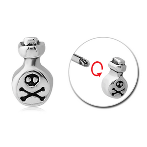 SURGICAL STEEL ATTACHMENT FOR 1.6 MM THREADED PINS - POISON