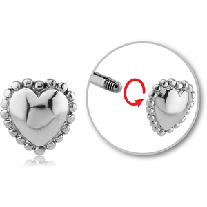 SURGICAL STEEL ATTACHMENT FOR 1.6 MM THREADED PINS - HEART