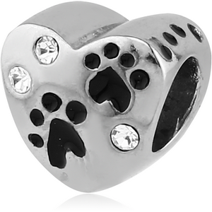 SURGICAL STEEL BEAD 5.0-5.2 MM HOLE - TWO PAWS