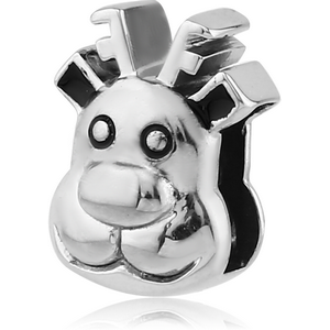 SURGICAL STEEL FLAT BEAD 2.5 MM HOLE - DEAR HEAD