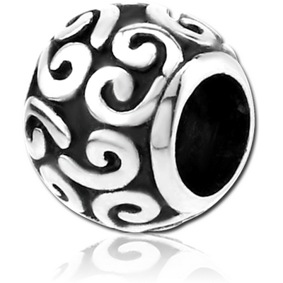 SURGICAL STEEL BEAD 5.0 - 6.0 MM HOLE - TWISTS