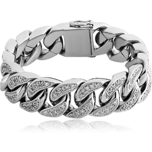 SURGICAL STEEL JEWELLED BRACELET
