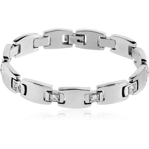 SURGICAL STEEL JEWELLED BRACELET