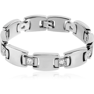 SURGICAL STEEL JEWELLED BRACELET