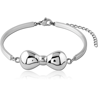 SURGICAL STEEL BANGLE WITH FLOATING ATTACHMENT - BOW