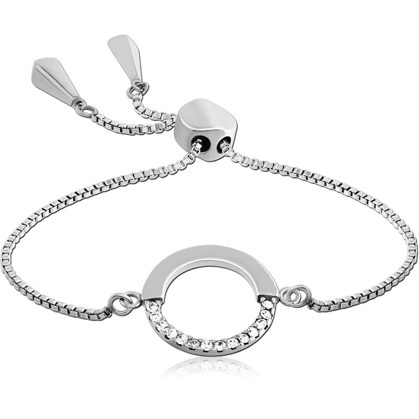 SURGICAL STEEL JEWELLED BRACELET
