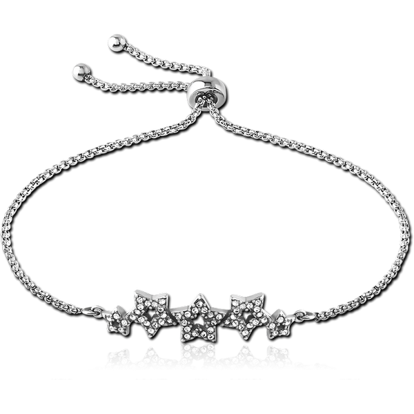 SURGICAL STEEL JEWELLED BRACELET