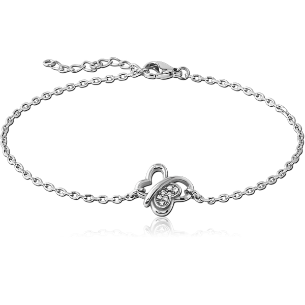 SURGICAL STEEL JEWELLED BRACELET