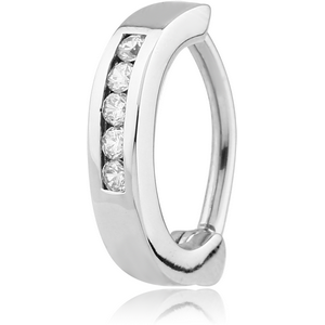 SURGICAL STEEL JEWELLED BELLY CLICKER - FIVE GEMS