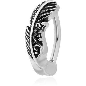SURGICAL STEEL BELLY CLICKER - FANCY FEATHER